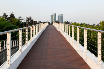 View of the bridge in the park