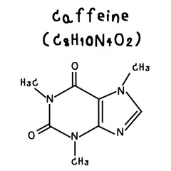 caffeine  chemical structure illustration