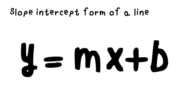 slope intercept forn of a line chemical structure illustration
