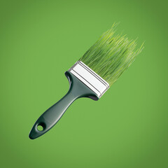 Eco-friendly paintbrush with bristles made of grass blades