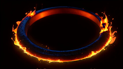 burning fire abstract fire on black background
