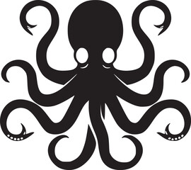 Octopus cute cartoon tattoo icon