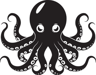 Octopus cute cartoon tattoo icon