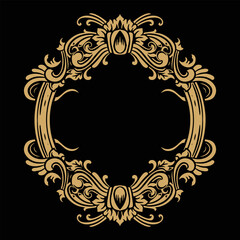 Vector Ornament frame Floral Wedding Decoration
