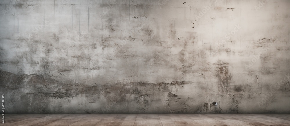 Aufkleber an aged concrete wall serving as a backdrop for a copy space image