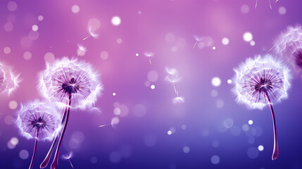 Beautiful purple dandelion