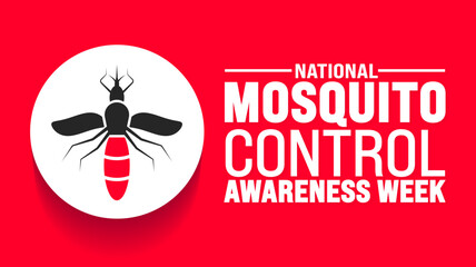 Obraz premium June is National Mosquito Control Awareness Week background template. Holiday concept. use to background, banner, placard, card, and poster design template with text inscription and standard color.