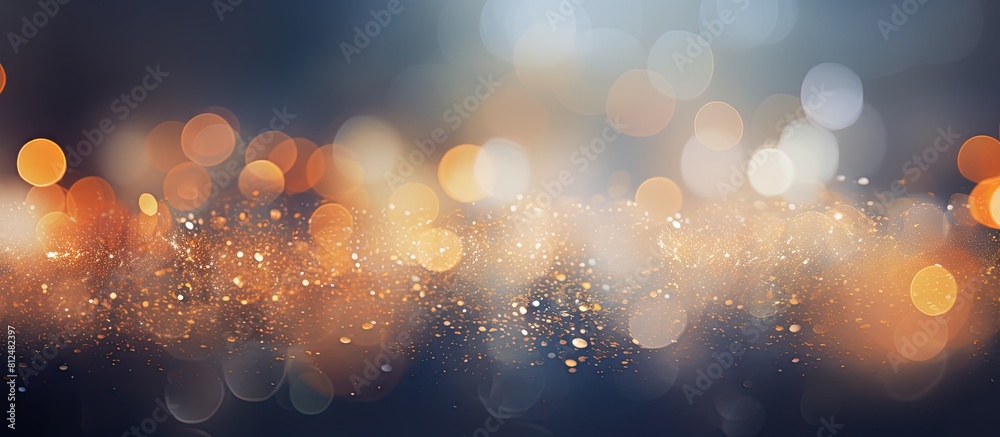 Poster A bokeh background with an abstract composition and empty space for images. Creative banner. Copyspace image
