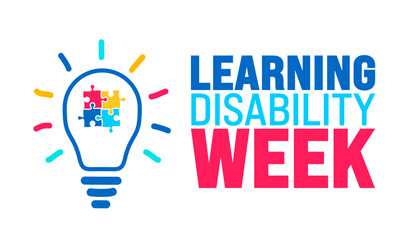 June is Learning Disability Week background template. Holiday concept. use to background, banner, placard, card, and poster design template with text inscription and standard color.