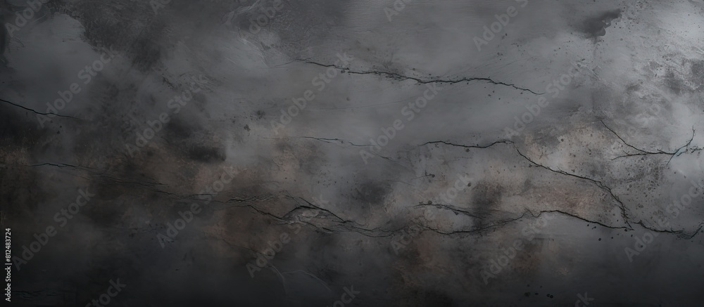 Aufkleber an abstract vintage style wallpaper with a dark old black background texture and gray concrete desig