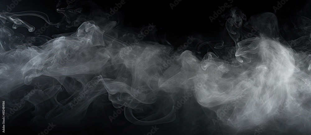 Poster a smoke and powder overlay on a black background creates an isolated white fog with a smoky effect p