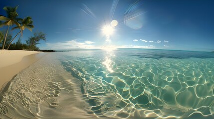 Beach and sea landscape for refreshing