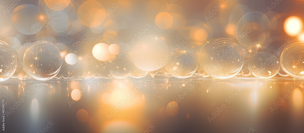 Aufkleber a blurred and glittering background with abstract silver bulbs shining it s an image of christmas de
