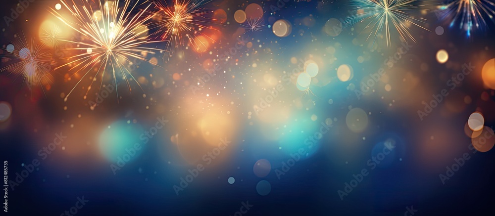 Poster blurred motion captures the vibrant sparkle of burning sparklers illuminating the festivities of chr