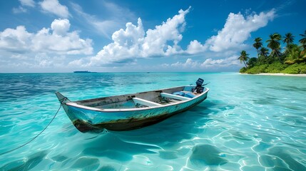 Naklejka premium Beach and sea landscape for refreshing