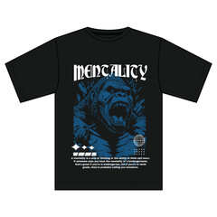 Mentality Streetwear T-shirt design