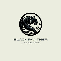 black panther logo template vector icon element