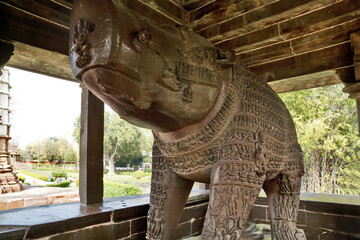 Khajuraho, India: Varaha Temple. The boar incarnation of Lord Vishnu. This temple depicts Varaha as a purely animal form.