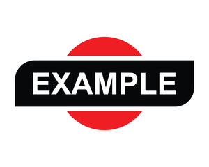 Example button example vector illustration. Example sign icon badge
