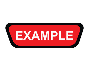 Example button example vector illustration. Example sign icon badge
