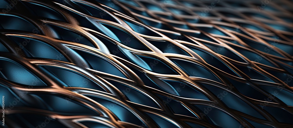 Aufkleber Designers can utilize a copy space image of an abstract metallic mesh texture background to enhance their creative projects