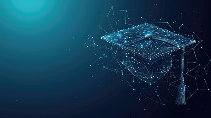 A computer generated image of a graduation cap