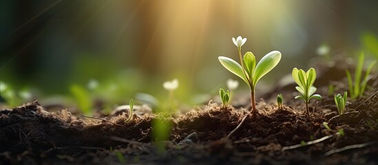 In the early spring when nature awakens there is a sense of new beginnings and fresh growth. Creative banner. Copyspace image