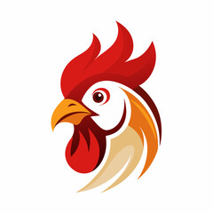  Rooster head logotype vector illustration 