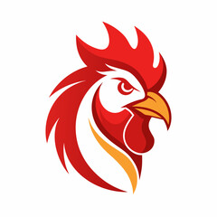  Rooster head logotype vector illustration 