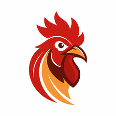  Rooster head logotype vector illustration 