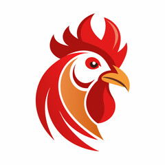  Rooster head logotype vector illustration 