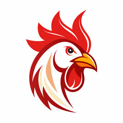  Rooster head logotype vector illustration 