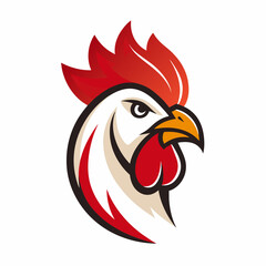  Rooster head logotype vector illustration 