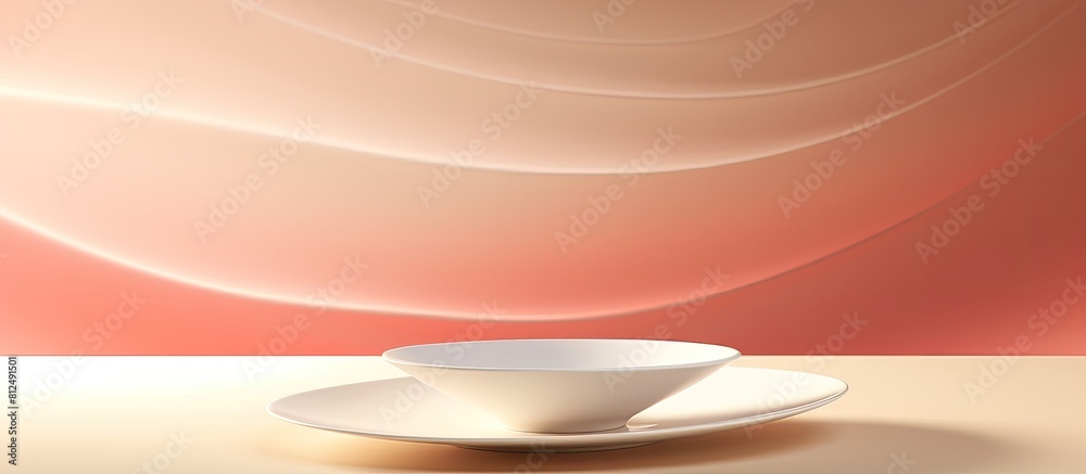Poster Abstract background with a paper surface texture featuring an empty saucer Copy space image