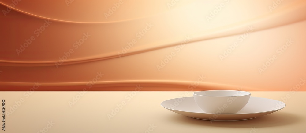 Poster Abstract background with a paper surface texture featuring an empty saucer Copy space image