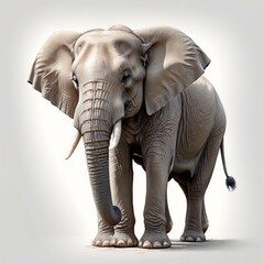 Fototapeta premium Elephant on white isolated background