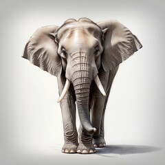 Obraz premium Elephant on white isolated background
