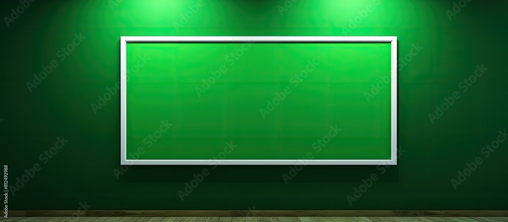 Aufkleber the framed picture on the wall features a green screen to easily incorporate content such as images 