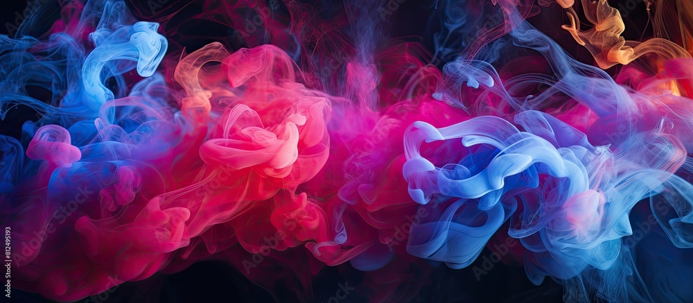 Aufkleber a copy space image of smoke captured in a studio showcasing its background structure and color foils