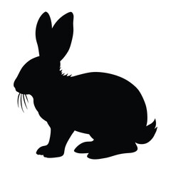 black silhouette of a rabbit