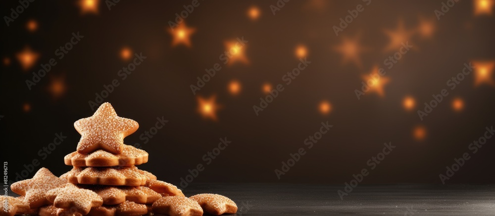 Aufkleber a copy space image featuring christmas tree shaped cookies to capture the essence of the christmas c