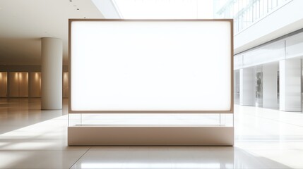 Lightbox in a minimalist shopping mall setting, ideal for fashion retail or highend gadget advertising