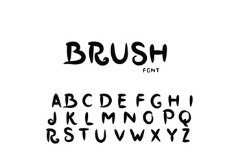brush font design