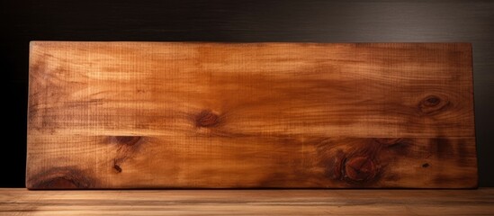 Image of a wooden chopping board with ample copy space