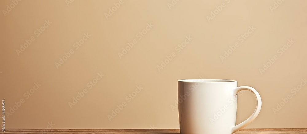 Poster a vintage inspired image showcasing a white cup perfect for savoring coffee or tea with ample empty 