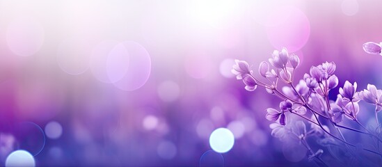Nature inspired background featuring vibrant violet abstract bokeh Perfect for incorporating copy space images