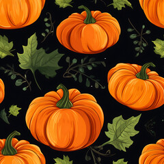 Pumpkin seamless pattern, the beauty of design knows no bounds. Can be used as a variety of graphics resources