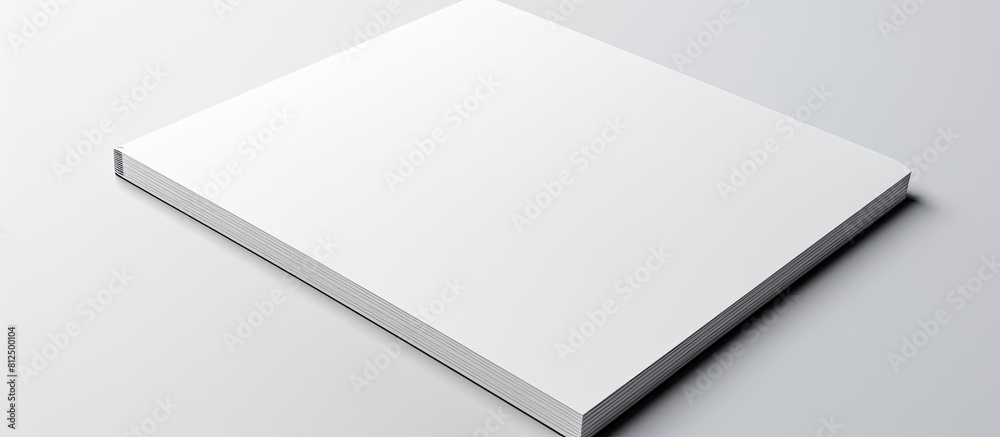 Poster a notebook with a white background is displayed as a copy space image