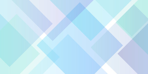 Abstract blue and white background with diamond and square shapes layered in modern abstract pattern design, Blue color technology concept geometric line vector background.	