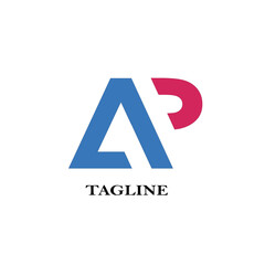 AP letter vector logo design, minimalist tagline for your company